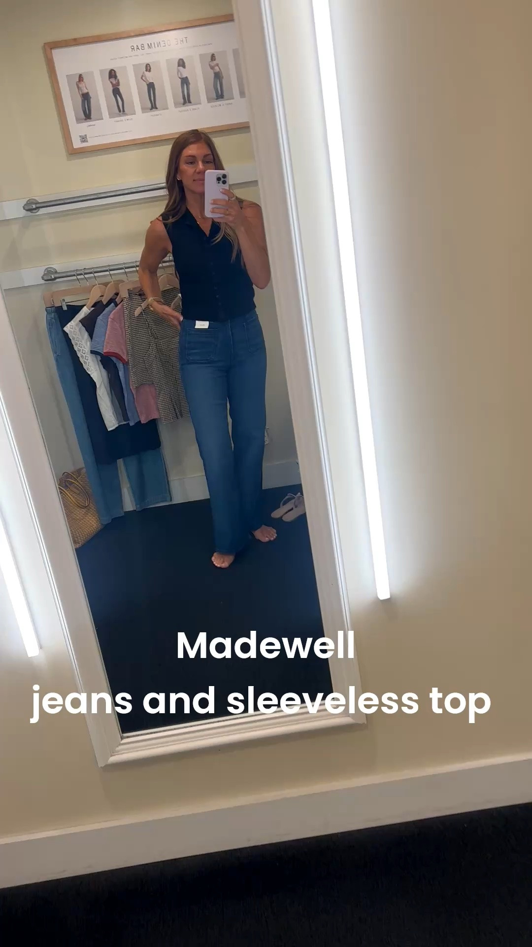 The Madewell Emmy wide leg jeans, and the black sleeveless cardigan create the perfect elevated fall fit 👖🖤

#LTKxMadewell #LTKootd