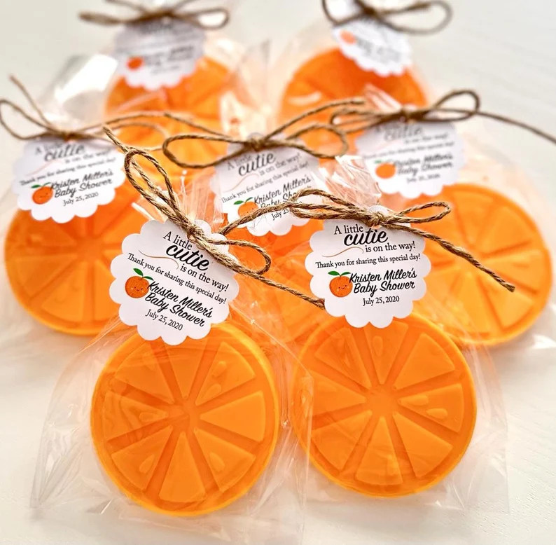 Orange Soap Favors - Little Cutie Baby Shower -- CITRUS SCENTED -- Clementine Bridal Shower Summe... | Etsy (Global)
