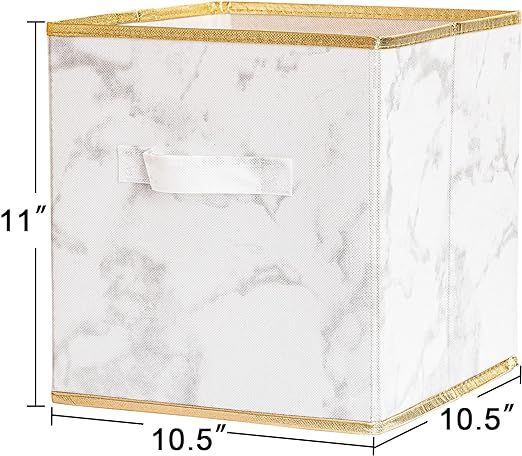 DAMAHOME Storage Cubes Organizer Bins - 11 inch Foldable Bins, Fabric Dual Handles Box, Closet Sh... | Amazon (US)