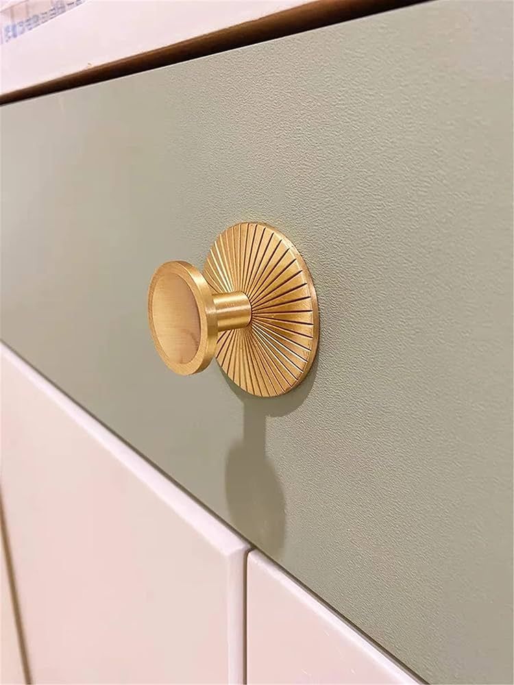 LBFEEL 4 Pack Brass Backplate with Gold Knob Cabinet Pulls Brushed Brass Drawer Dresser Knobs Kit... | Amazon (US)