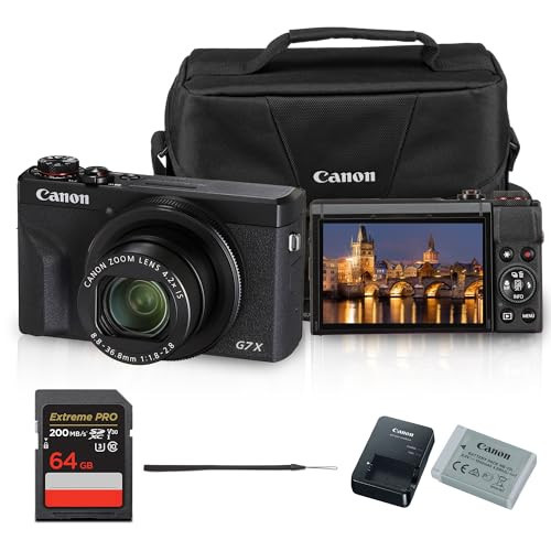 Canon PowerShot G7 X Mark III Digital Camera | 20.1MP 1-Inch Sensor, 4.2X Optical Zoom, 4K UHD Video, Wi-Fi & Bluetooth | Vlogging & Travel Camera with Bag and 64GB Card | Amazon (US)