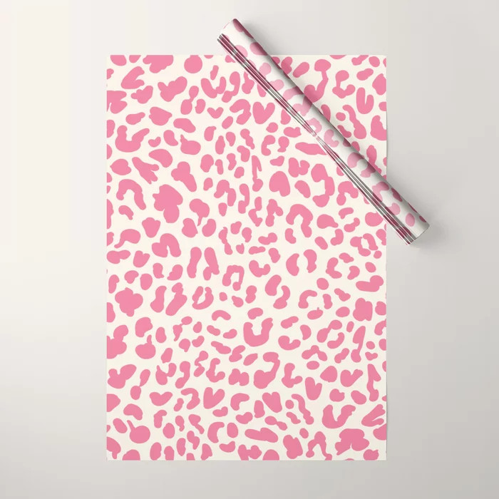Pink Leopard Print Wrapping Paper | Society6
