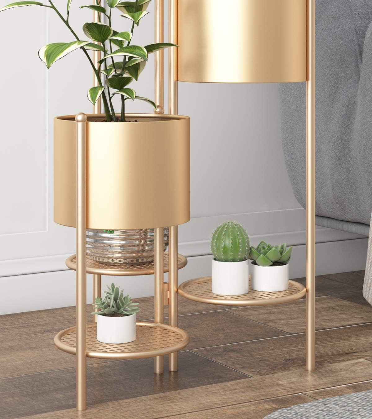 Metal Plant Stand, 6 Tier 6 Potted Indoor Outdoor Flower Pot Stand Holder Shelves, Foldable Decor... | Amazon (US)