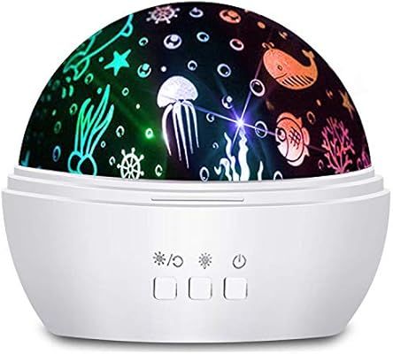 Moredig Kids Night Light, 360° Rotating Starry Night Light Projector for Baby, Ocean Wave Projec... | Amazon (US)