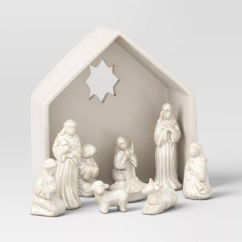 Ceramic Nativity Set Cream - Threshold™ | Target