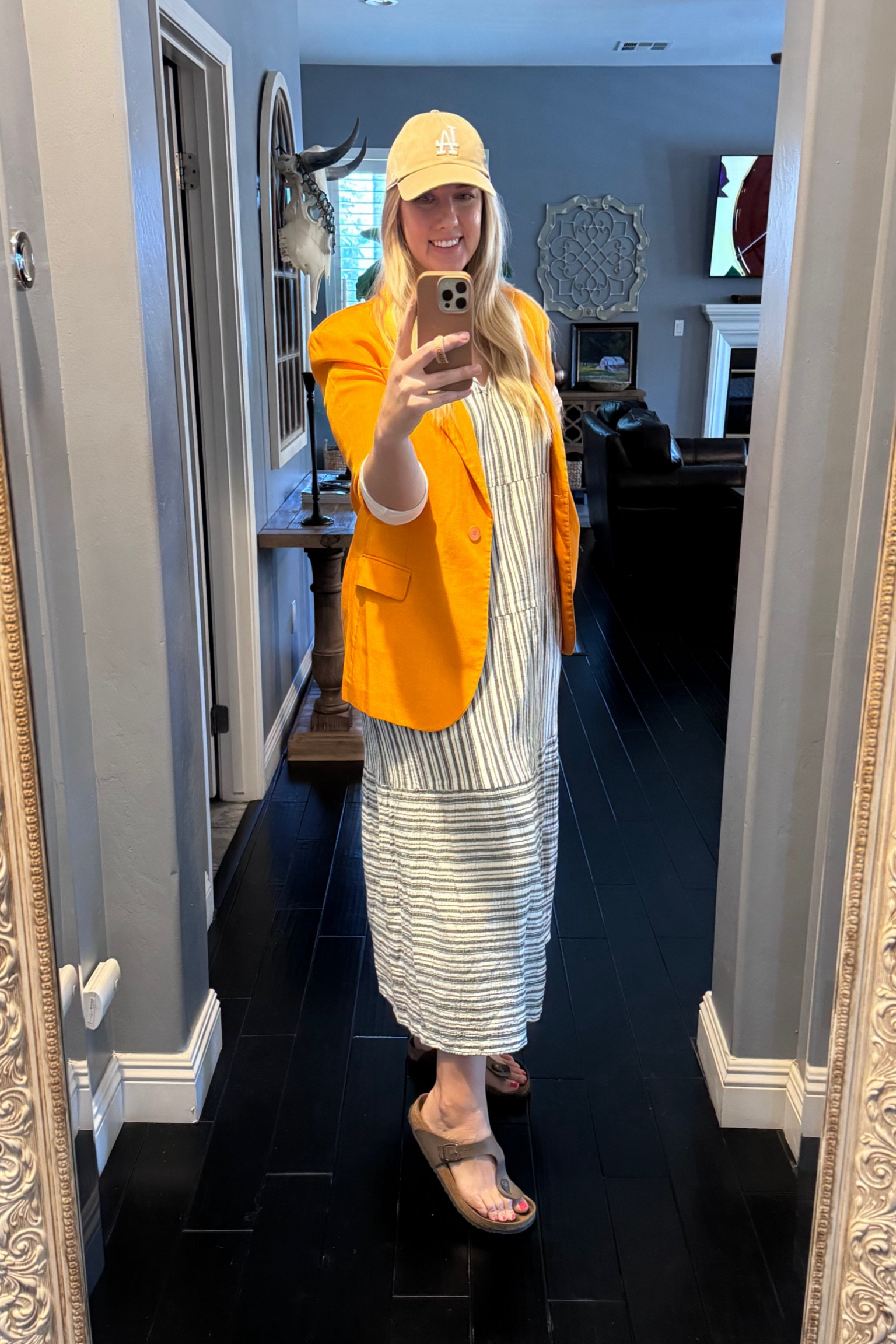 Business Casual Outfit | Interior Designer Outfit | neon blazer | linen dress | sustainable fashion

#LTKWorkwear #LTKMidsize #LTKOver40