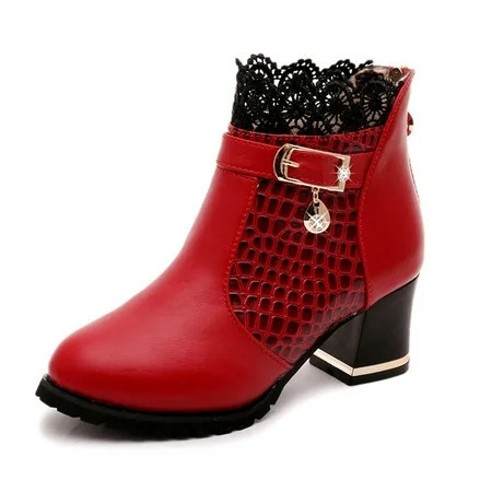 Babysbule Women s Boot Fashion Women s Ladies Fall Winter Vintage Leather Lace Short Shoes | Walmart (US)