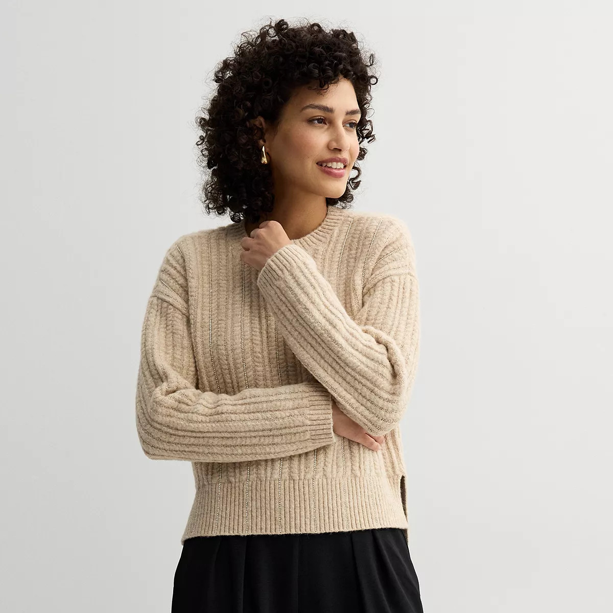 Women's Nine West Chain Shine Sweater | Kohl's