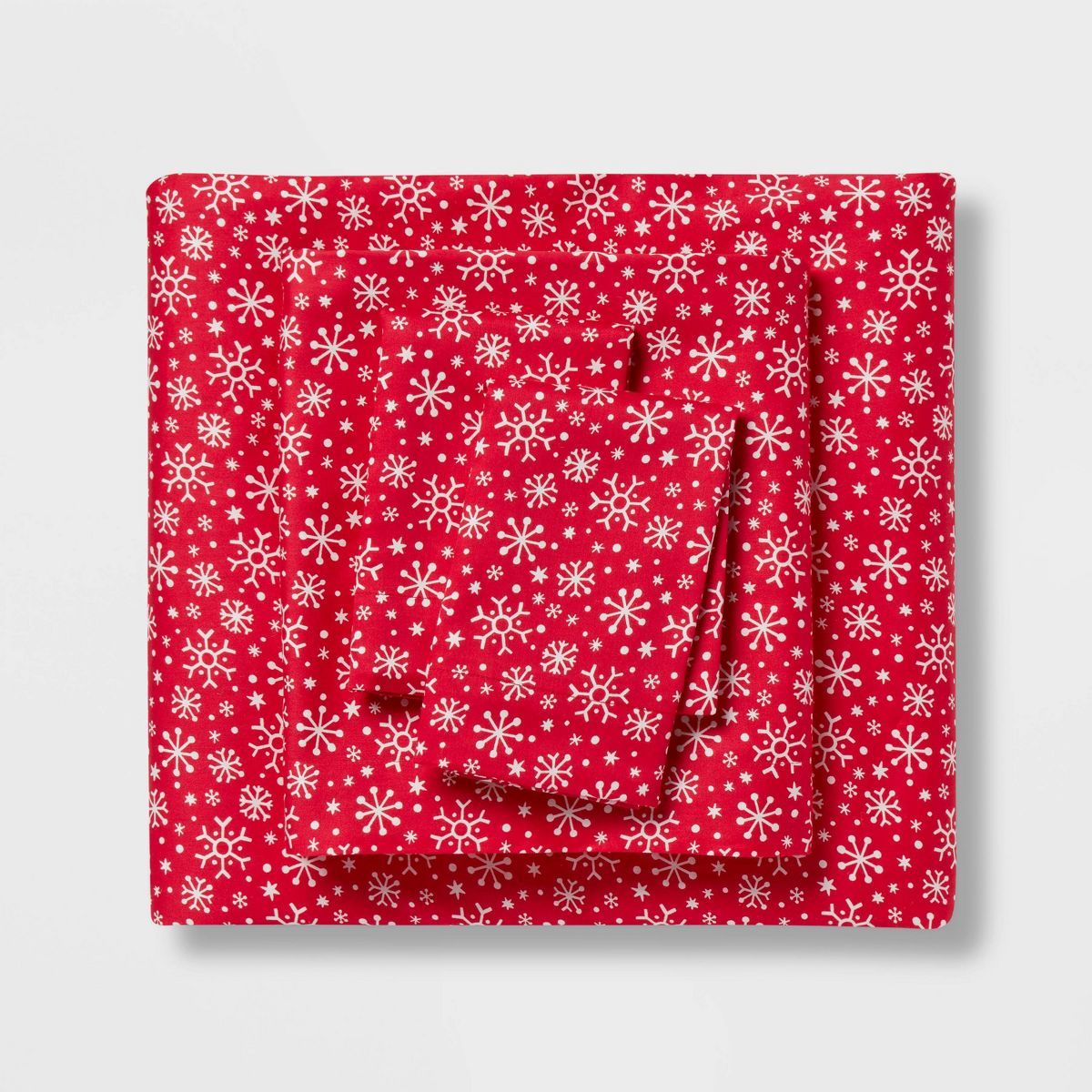 Queen Cotton Holiday Sheet Set Snowflake Print - Wondershop™ | Target