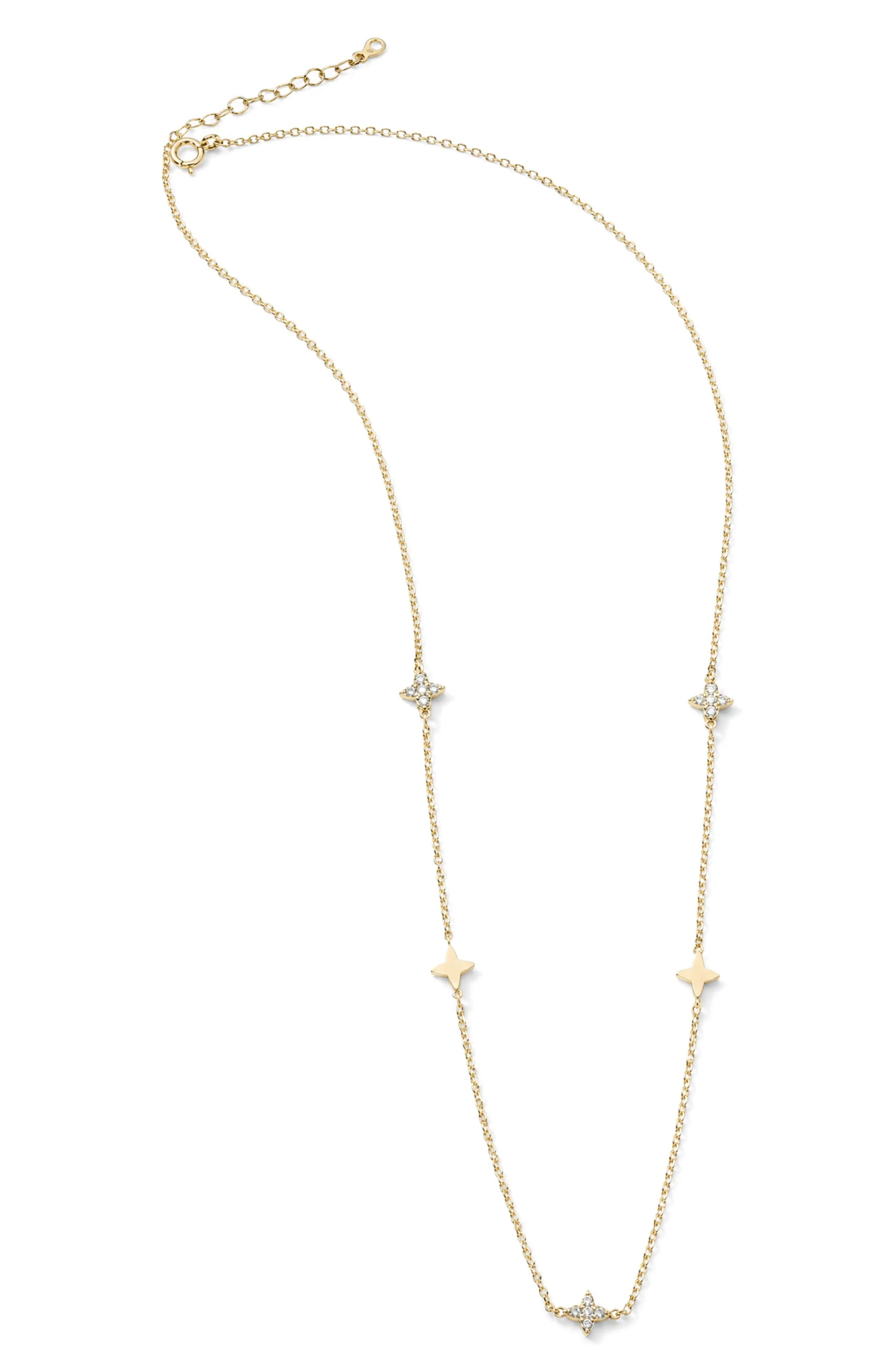 Pav\u00e9 Flower Station Necklace (Women) | Nordstrom | Nordstrom