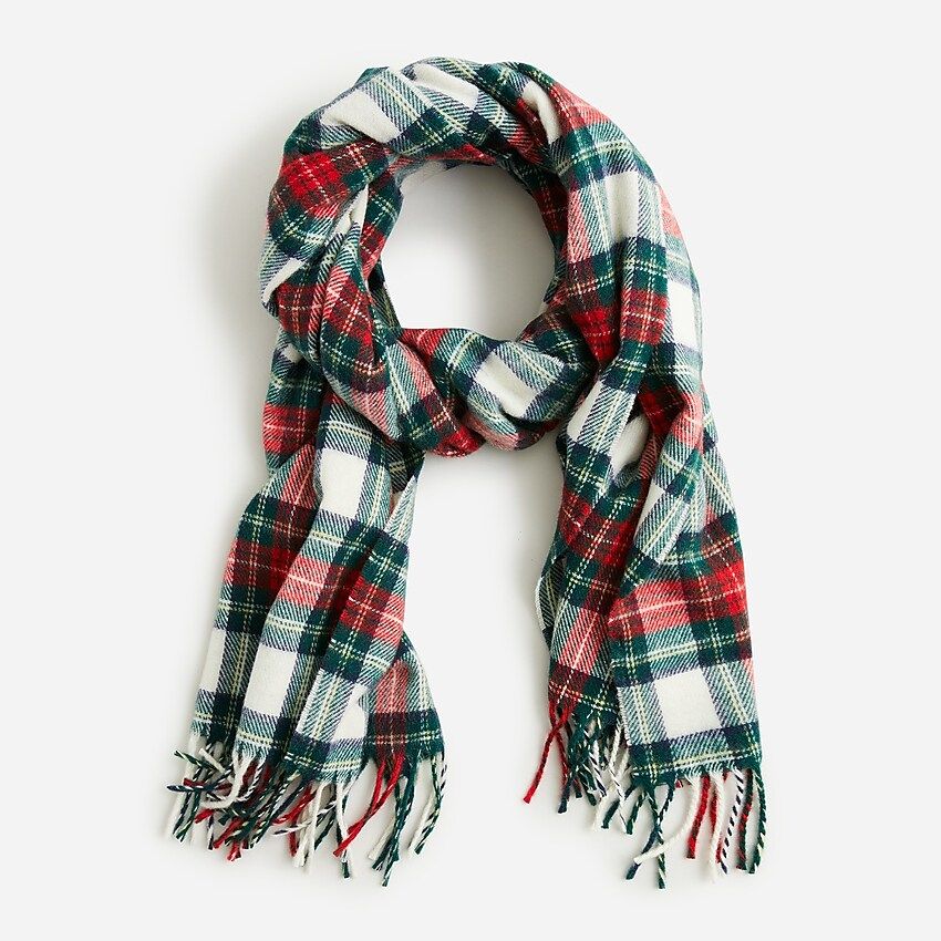 Plaid scarf in Italian wool | J.Crew US