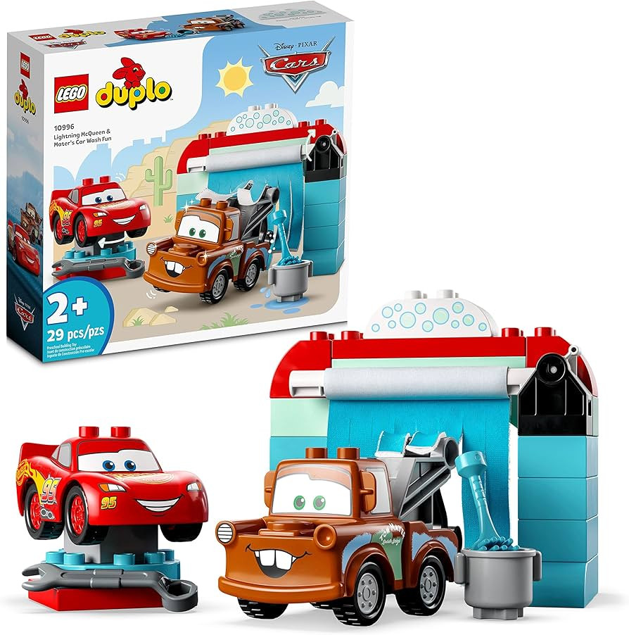 LEGO DUPLO Disney and Pixar's Cars Lightning McQueen & Mater's Car Wash Fun 10996, Buildable Toy ... | Amazon (US)