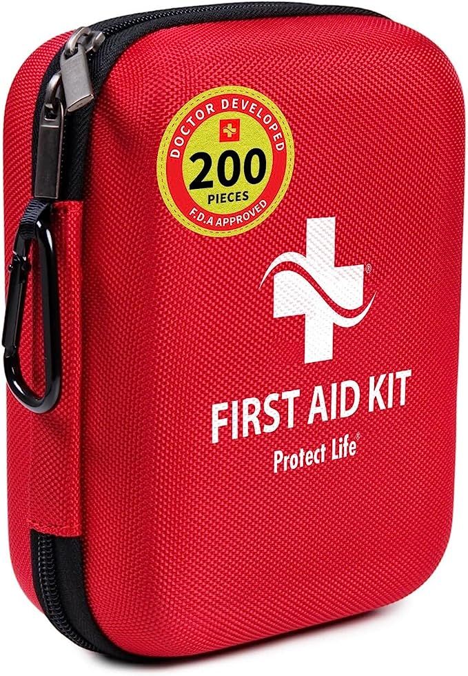 Protect Life First Aid Kit for Home/Businesses - Emergency Kit/Travel First Aid Kit for Car. Smal... | Amazon (US)