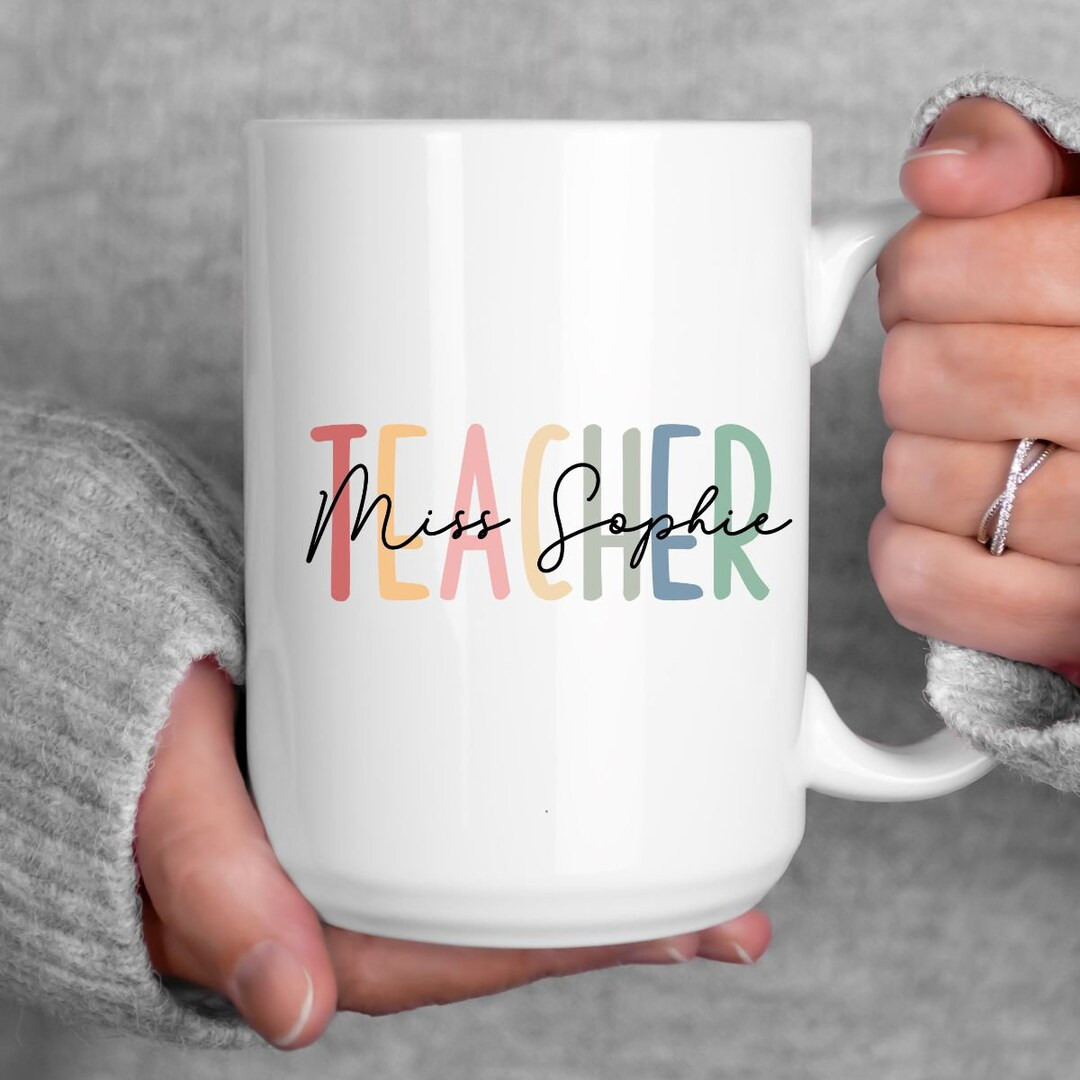 Personalized Teacher Mug, Teacher Gift, Teacher Appreciation Gift, Back to School Gift, Teacher W... | Etsy (US)