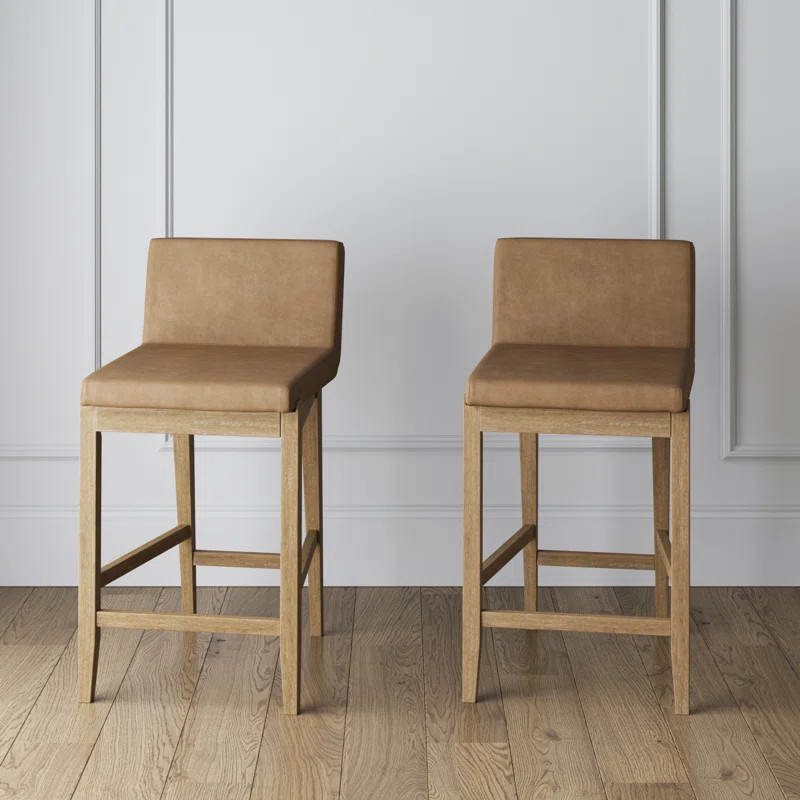 Upholstered Wooden Stool | Wayfair North America
