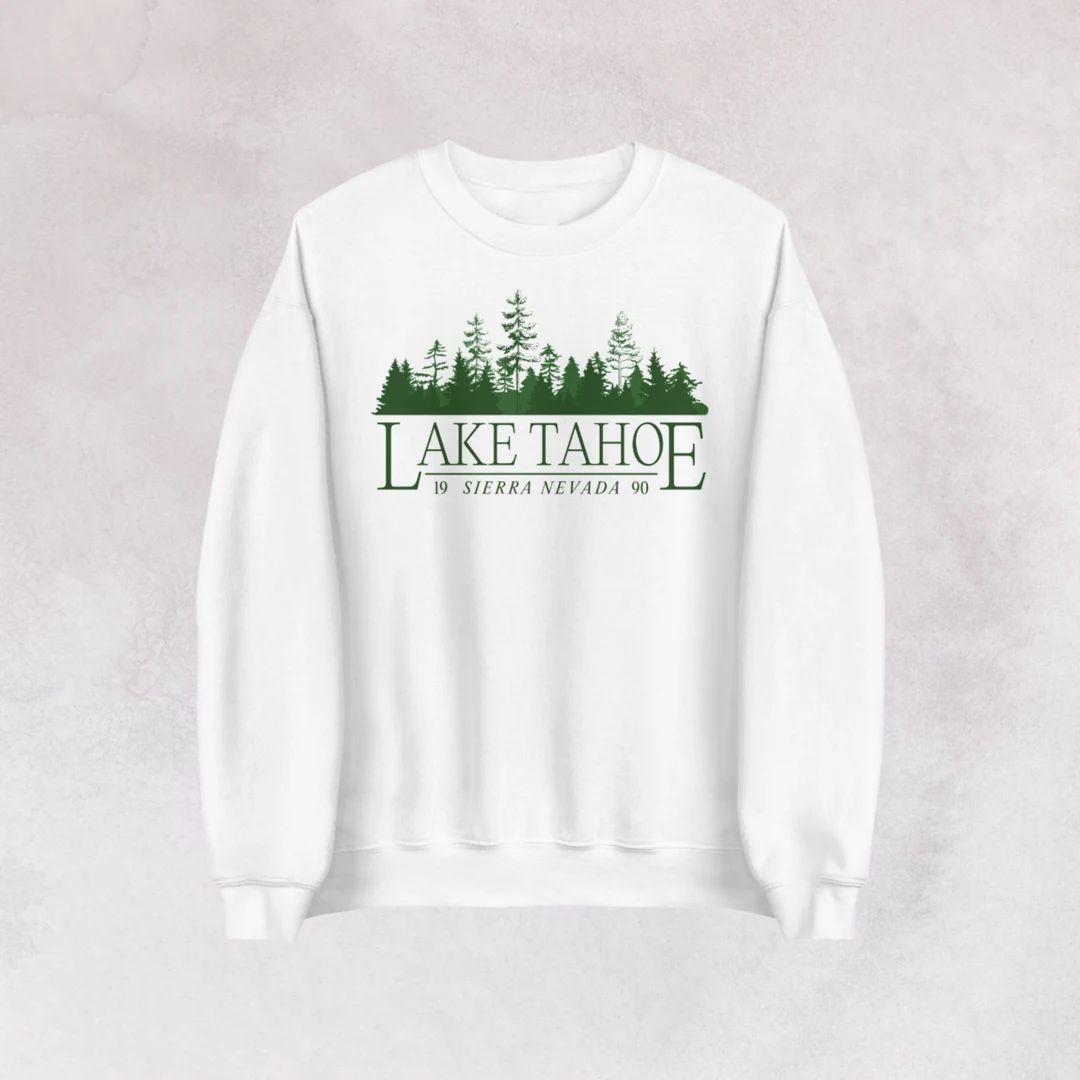 Lake Tahoe Sweatshirt 1990 Sierra Nevada  White & Grey - Etsy | Etsy (US)