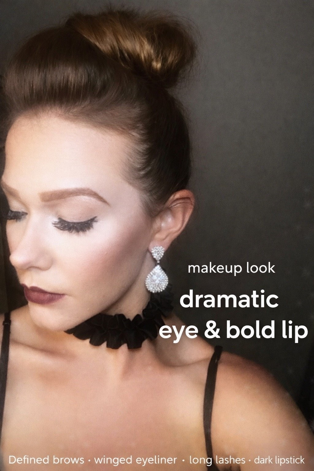 Dramatic eye + bold lip makeup look ✨

Defined brows, winged liner, long lashes + a deep lip for a more elevated going out glam. Linking my go-to products for this look 🖤

#LTKBeauty