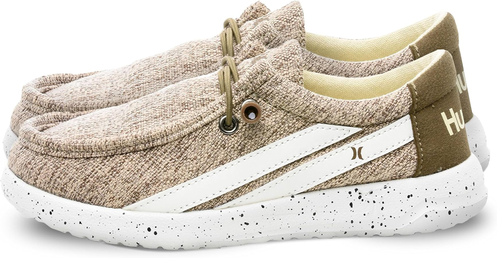 Hurley Kids Elastic Lace Loafers, Canvas Shoes for Boys & Girls - Comfortable, Durable, Stylish -... | Amazon (US)