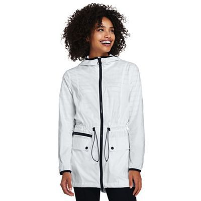 Lands' End White petite packable anorak | Debenhams UK