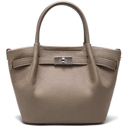 Genuine Leather Bucket Bags for Women: Small Tote Purses for Ladies Luxury Designer Crossbody Satchel Handbags(Elephant Grey) | Amazon (US)