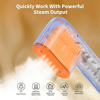Steamer for Clothes, Portable 15s Fast Heat-up Handheld Travel Steamer, Mini Handheld Clothing St... | Amazon (US)