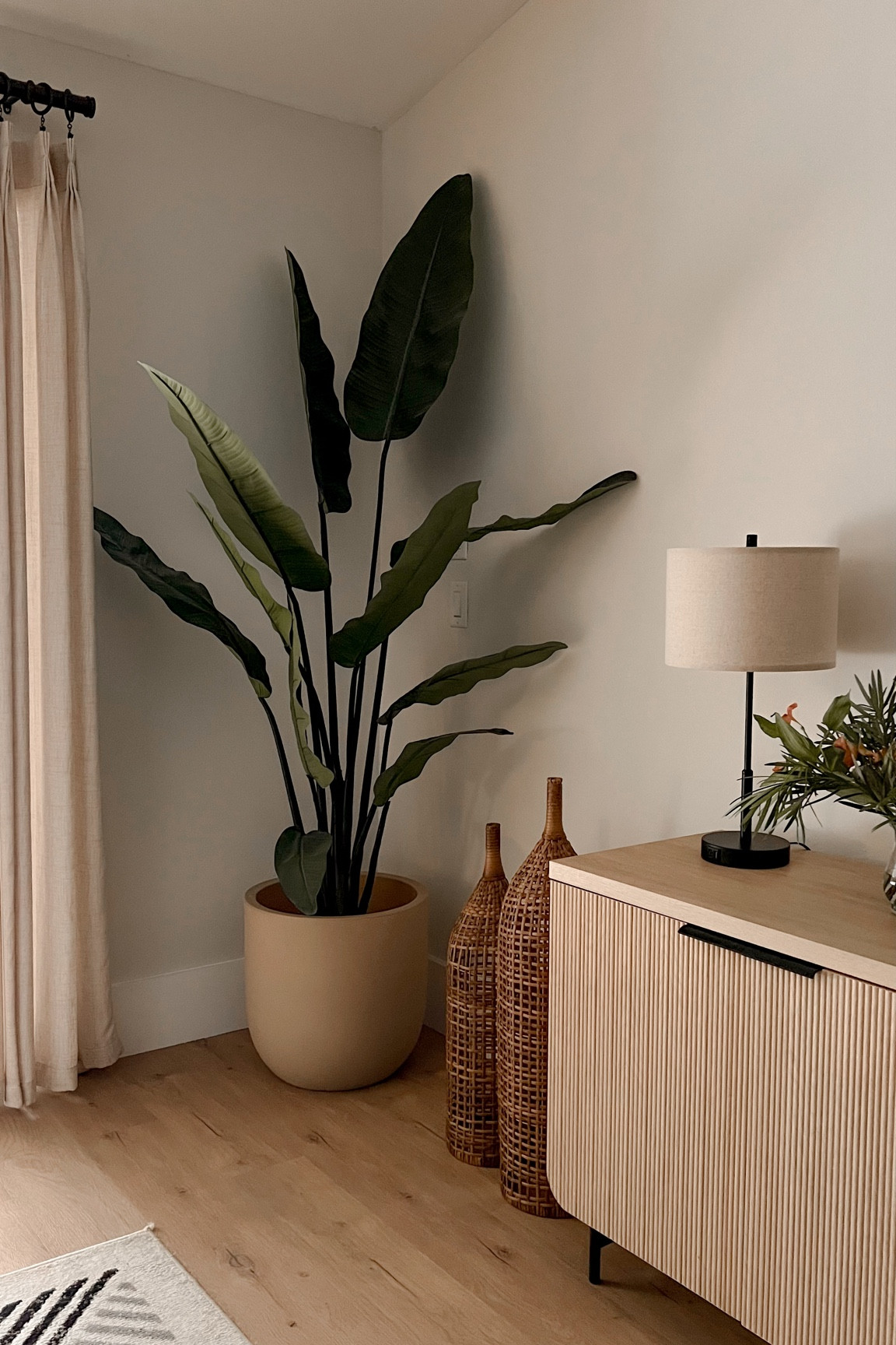 All things affordable. From the faux palm to the sideboard. 

#LTKHome #LTKFindsUnder50 #LTKFindsUnder100