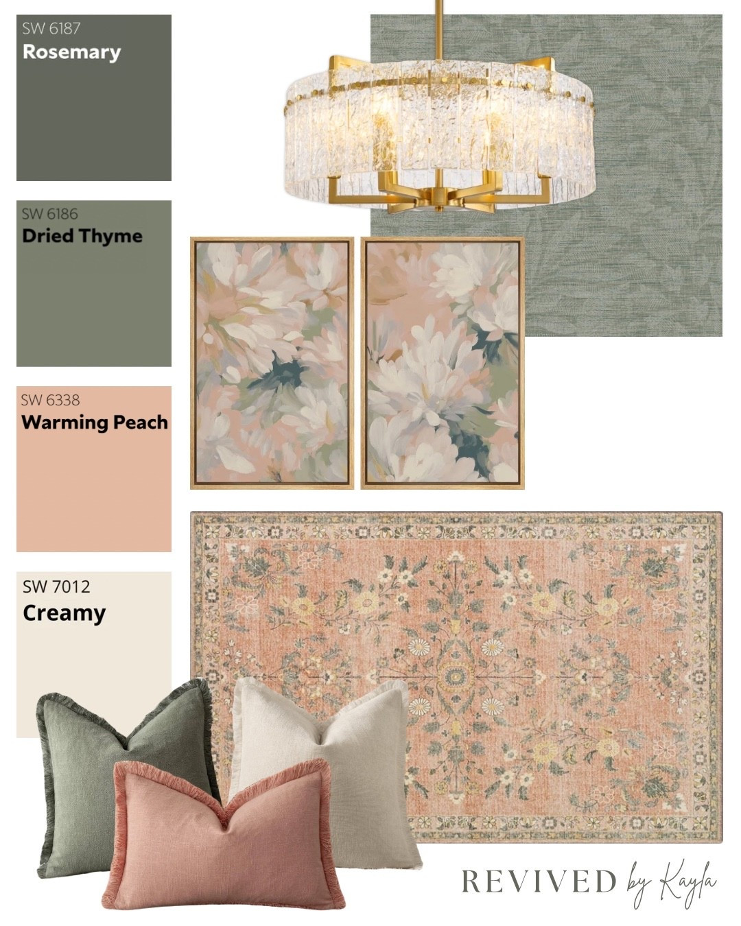 Green and peach room design mood board ✨

#home #decor #interiordesign #interior #livingroom #bedroom #olivegreen #greenandpink #homedesign #homedecorating #homestyle #homeinspo #modern #feminine #girlsroom

#LTKHome
