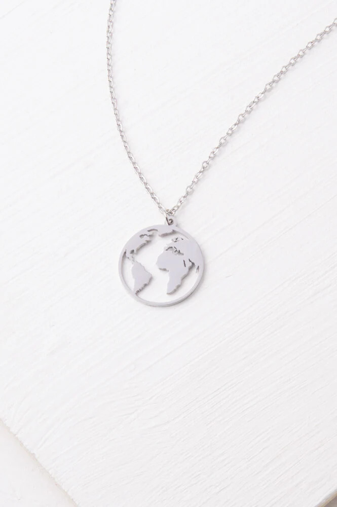 The Silver World Pendant Necklace | Starfish Project