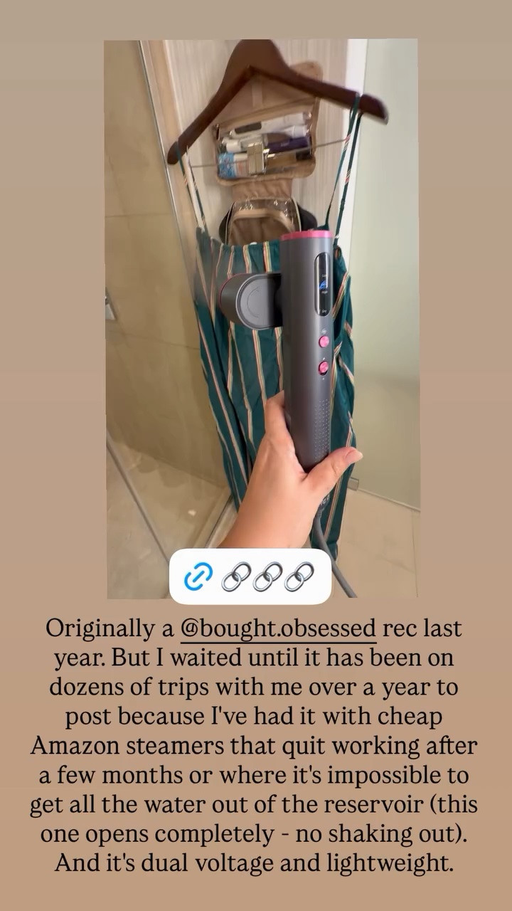 My favorite travel steamer! It’s compact, lightweight, dual voltage, and has a long life (especially for the price). This has become a travel essential for me.

#LTKTravel