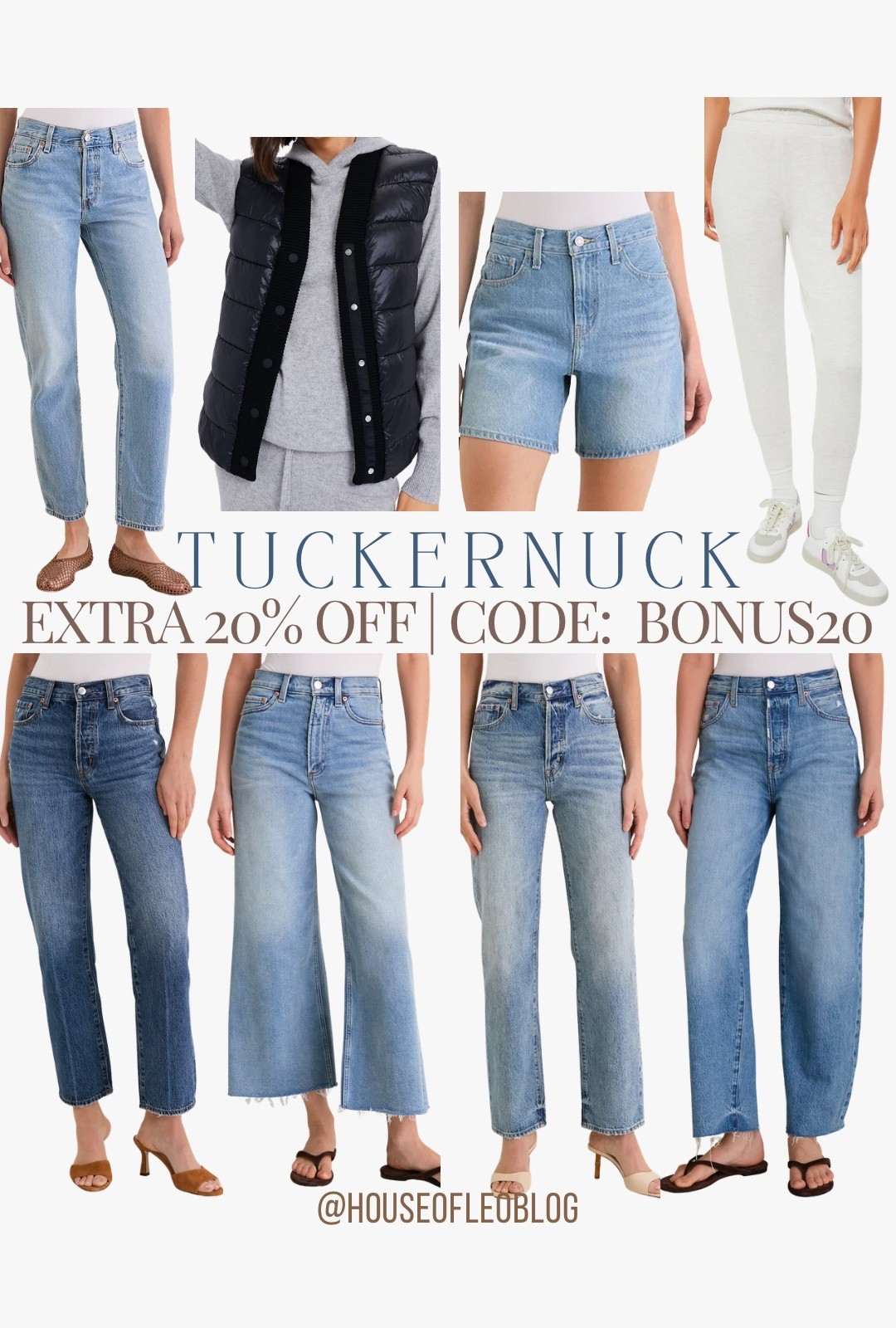 Code BONUS20. Tuckernuck, Pistola jeans, Varley, Levi’s, wide leg jeans

#LTKSaleAlert
