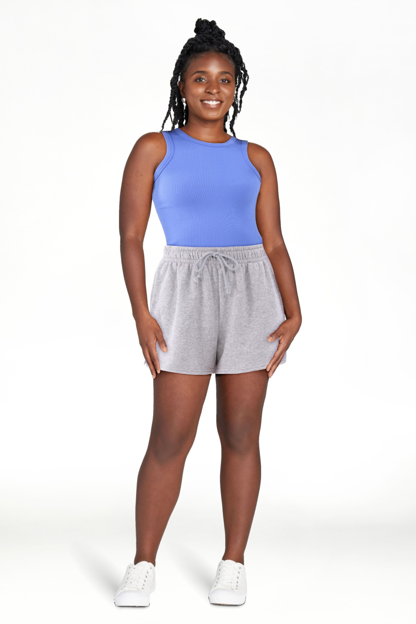 No Boundaries Fleece Sweat Shorts, Inseam 3”, Women's | Walmart (US)