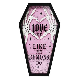 Love Me Like My Demons Do Coffin Sign by Ashland® | Michaels | Michaels Stores