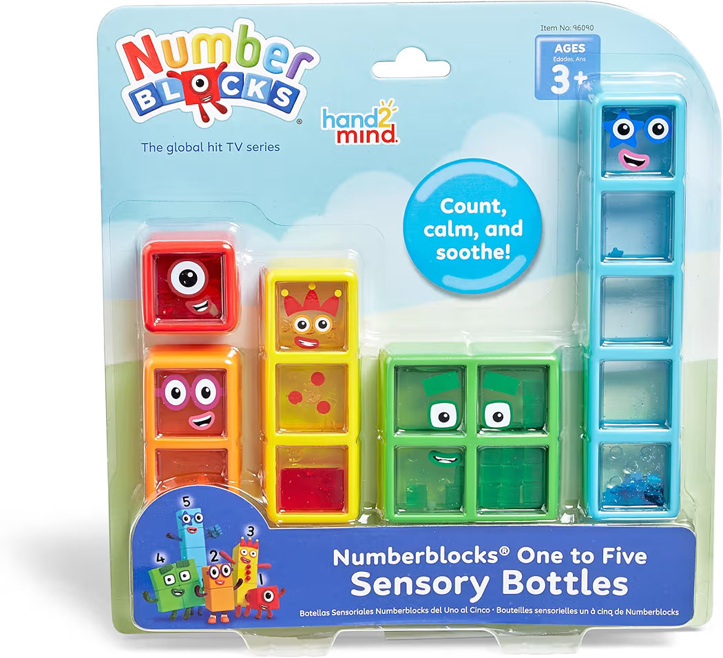 hand2mind Numberblocks One to Five Sensory Bottles, Numbers for Toddlers, Counting Toys, Calming ... | Amazon (US)