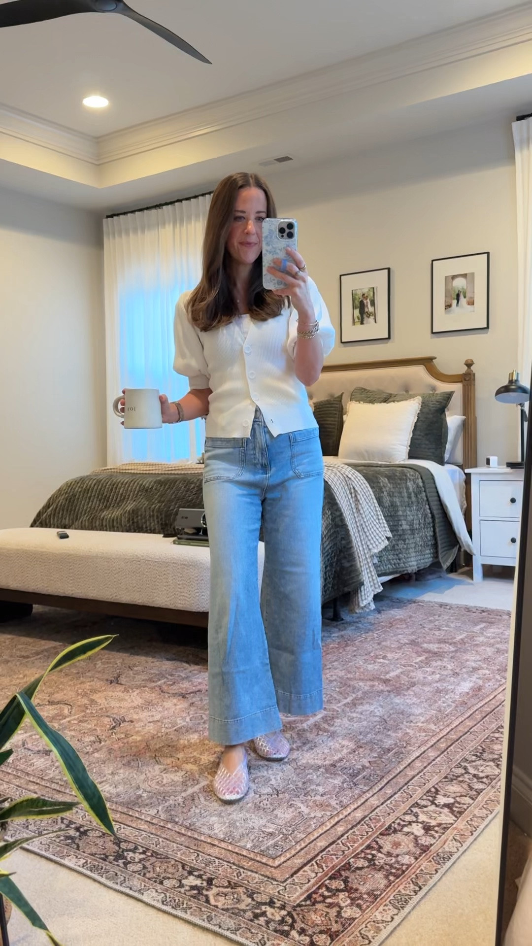 Business casual with jeans 🤍

Puff-sleeve cardigan + my favorite dressy wide-leg jeans from Kohl’s + clear jelly flats that go with everything. Easy polished workwear without feeling too formal.

Sizing: cardigan S

#LTKWorkwear #LTKBusinessCasual #LTKDenim #LTKStyleTip #LTKOfficeStyle

#LTKootd #LTKWorkwear #LTKgrwm

#LTKootd