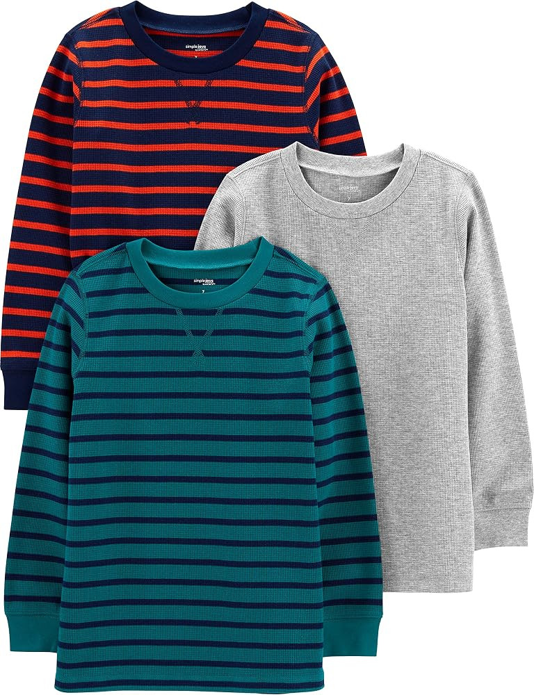Simple Joys by Carter's Boys' 3-Pack Thermal Long Sleeve Shirts | Amazon (US)