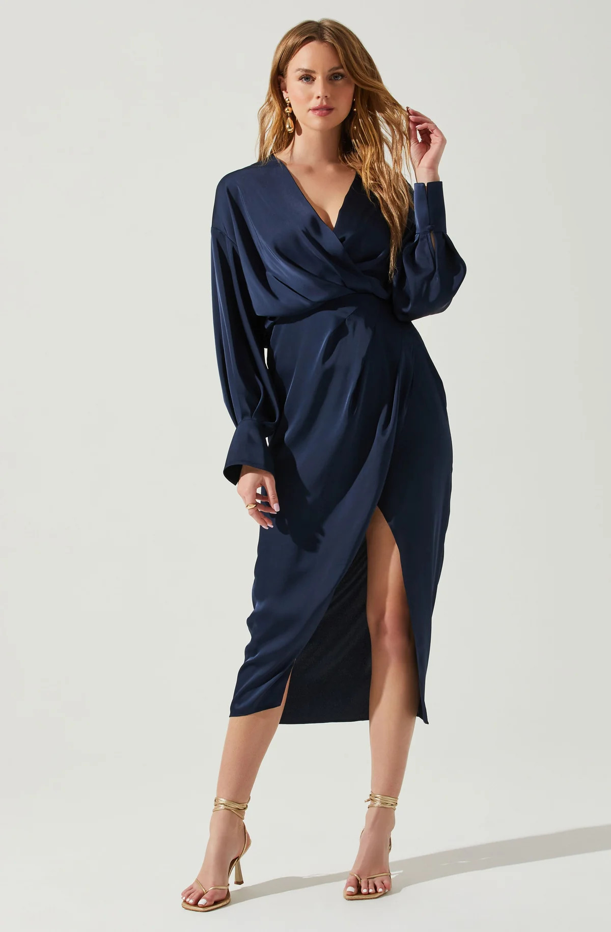 Sadyra Drop Shoulder Wrap Dress | ASTR The Label (US)