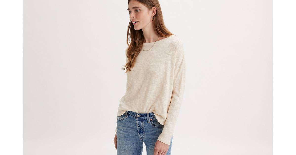 Margot Long Sleeve T-shirt - White | Levi's® US | Levi's US