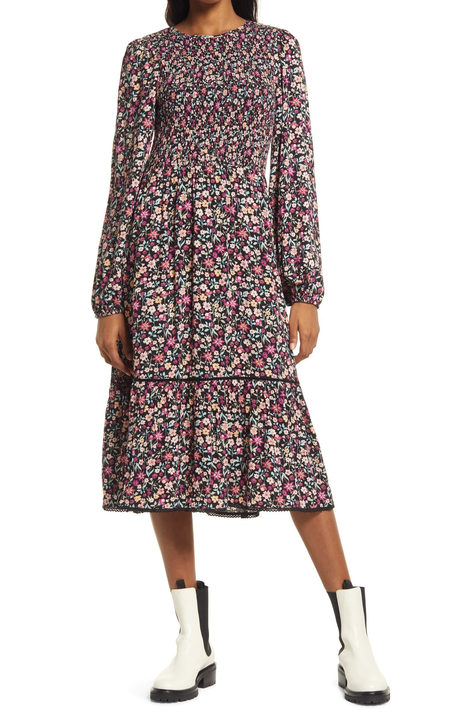 Lost + Wander Vinyards in the Valley Long Sleeve Midi Dress | Nordstrom | Nordstrom