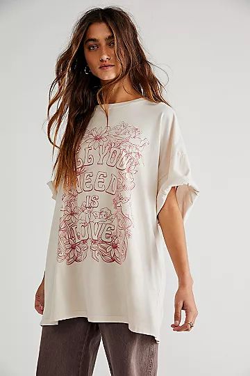 All You Need Is Love One Size Tee | Free People (Global - UK&FR Excluded)