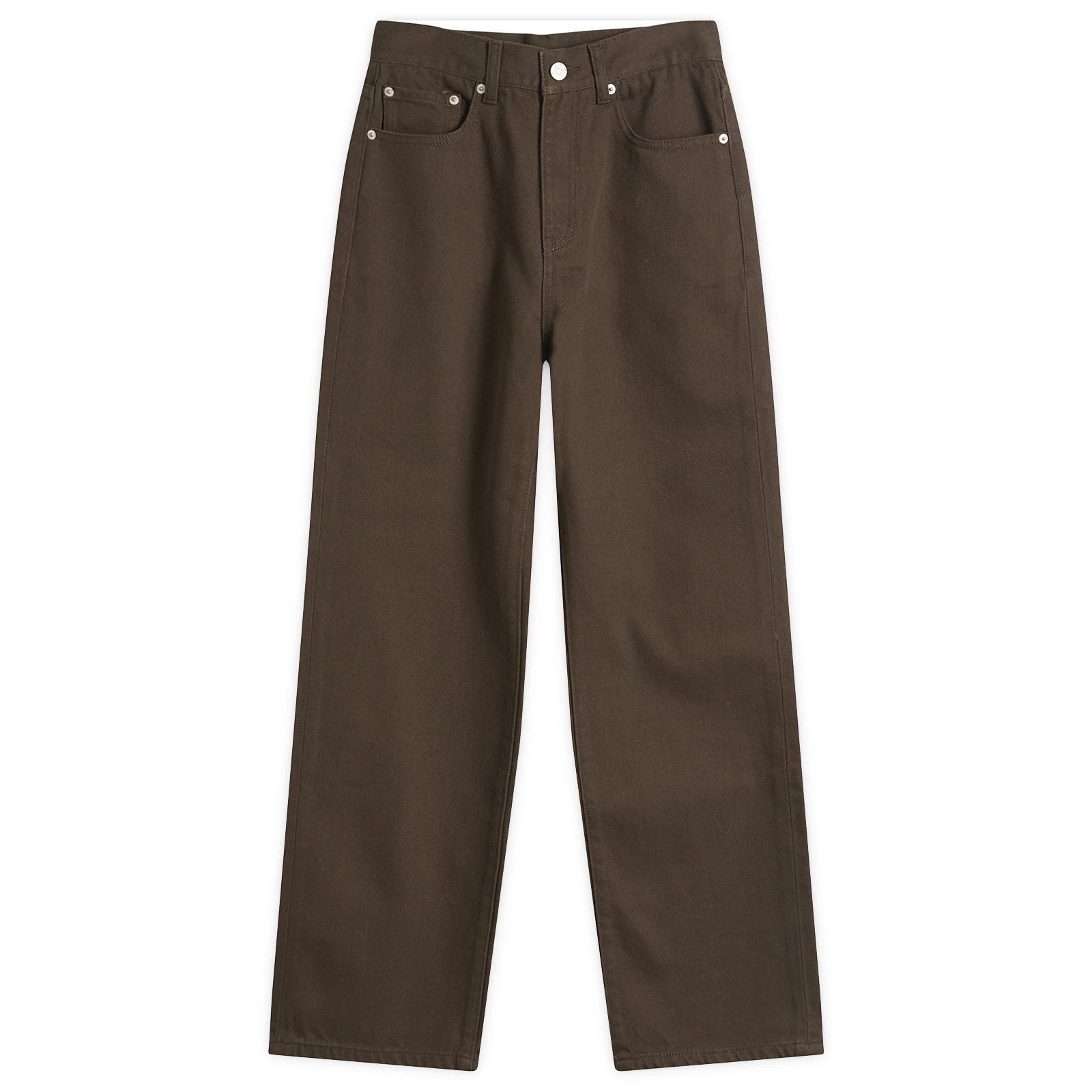 DUNST Women's Essential Straight Leg Jeans in Brown, Size Large | END. Clothing | END. Clothing