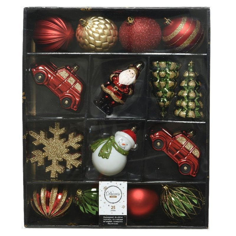 Boite de 25 décors de Noël tons rouges et dorés | La Redoute (FR)