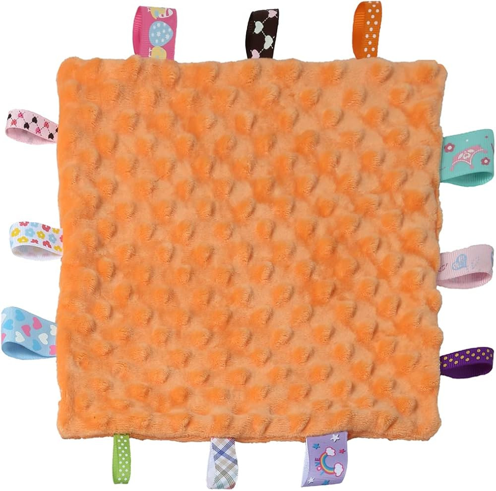 CREVENT Tag Security Blankets for Babies, Soft Small Loveys for Girls, Baby Comforter Sensory Bla... | Amazon (US)