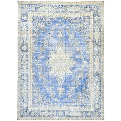 One-of-a-Kind Muted Blue Traditional 10X14 Oriental Area Rug | Wayfair North America