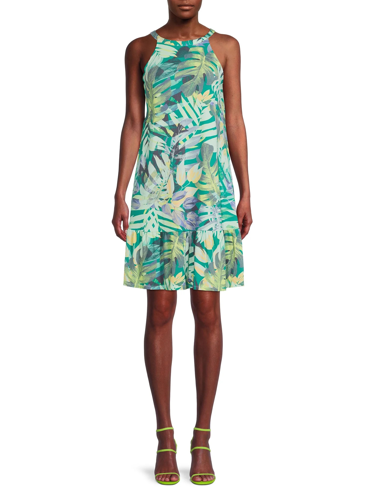 Time and Tru Women's Knit Halter Dress | Walmart (US)