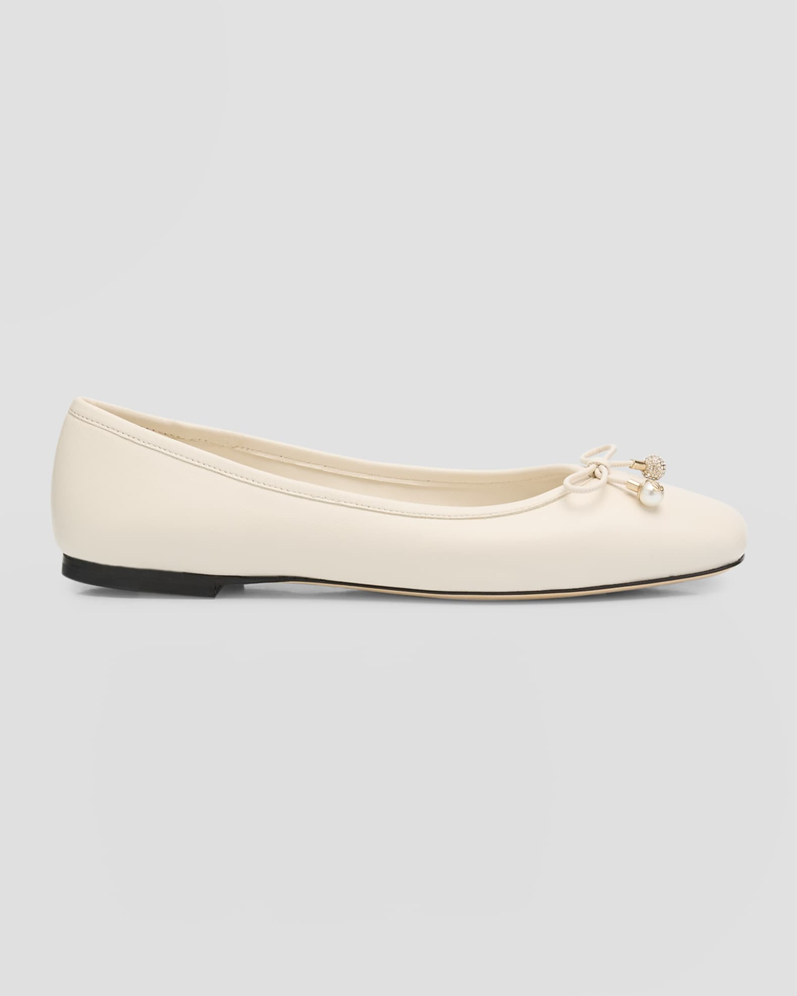 Elme Leather Bow Ballerina Flats | Neiman Marcus