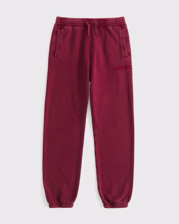 washed logo loose sweatpants | Abercrombie & Fitch (US)