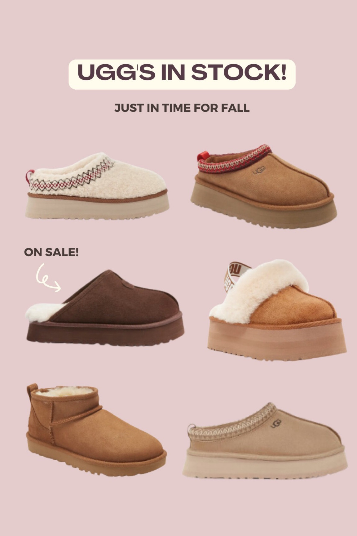 All my favorite Uggs in stock this season!! 

#LTKunder100 #LTKSeasonal #LTKshoecrush
