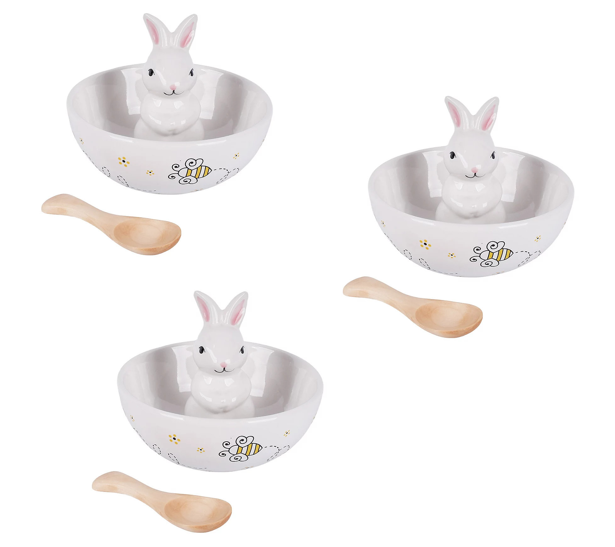 Temp-tations Special Edition Candy Dishes with Wood Spoons | QVC