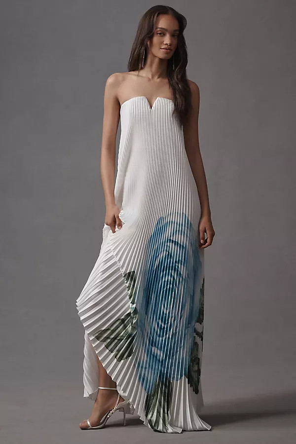 Black Tie Pleated Gown | Anthropologie (US)