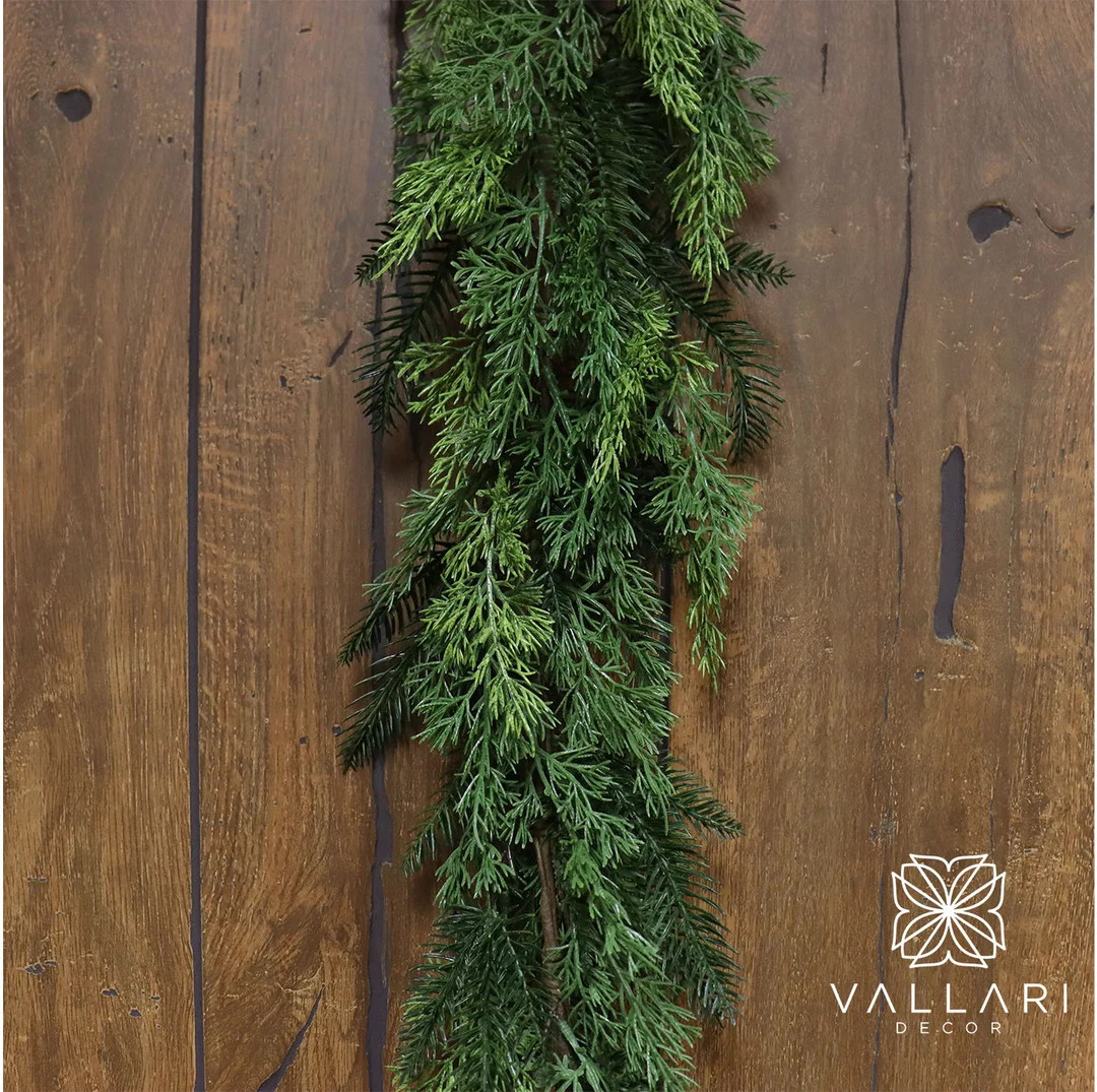 67"/88" Real Touch Cedar and Hemlock Garland/Vines For Wedding/Greenery/Wedding Centerpieces/Home De | Etsy (US)